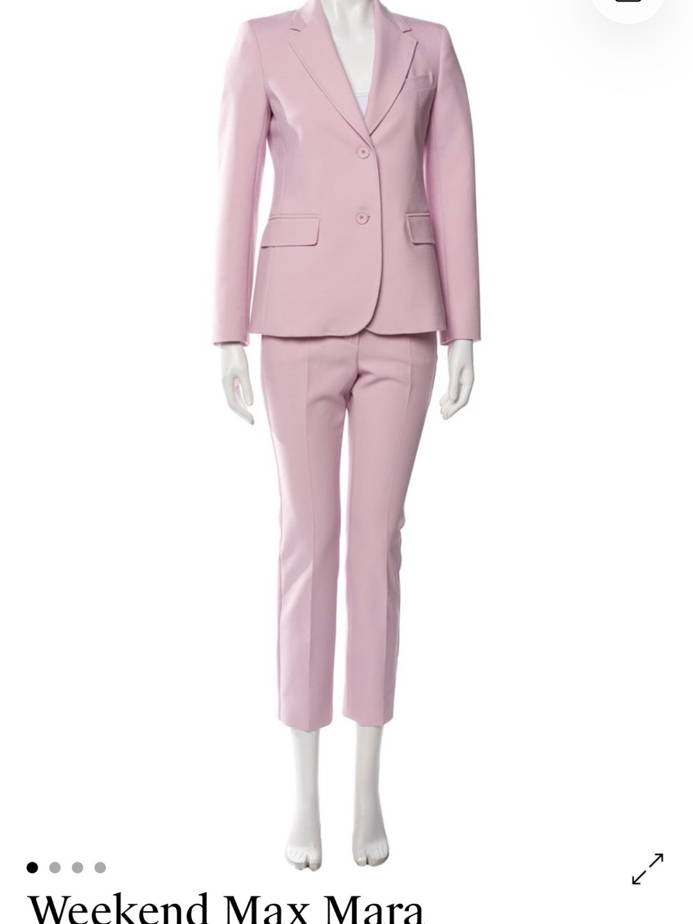 Weekend Max Mara Soft Plum Tailored Cropped Pantsuit